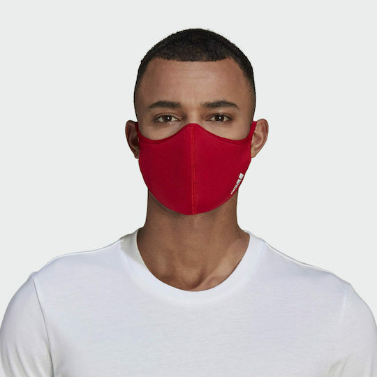 adidas Μάσκα Προστασίας Υφασμάτινη M/L Κόκκινη H52419 3τμχ