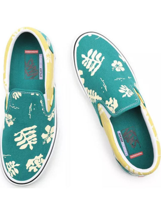 Skate Aloha Γυναικεία Slip-On Πάνινα Marine/Gold