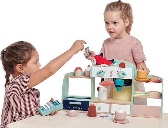Tender Leaf Toys Дървен Магазин Кафетерия за 3+ Години 43 Части