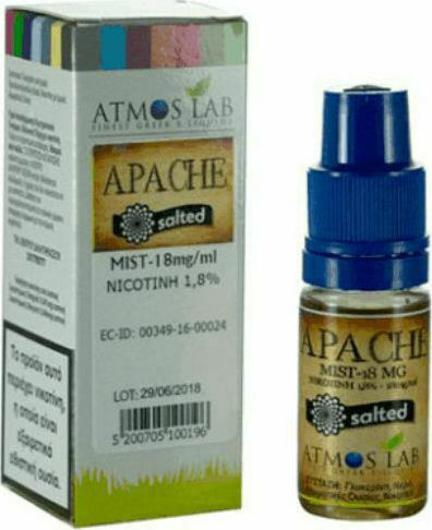 Atmoslab Έτοιμο Υγρό Αναπλήρωσης Apache Salted με Καπνική Γεύση 18mg 10ml