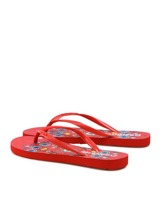 Butterfly Women's Flip Flops Red