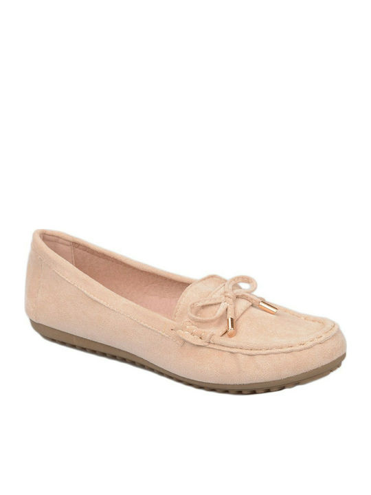 Famous Shoes Women's Moccasins in Beige Color