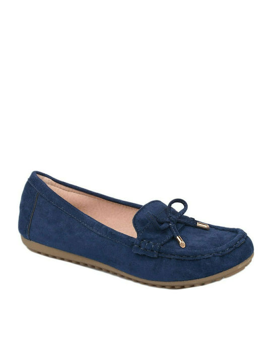 Famous Shoes Women's Moccasins in Navy Blue Color