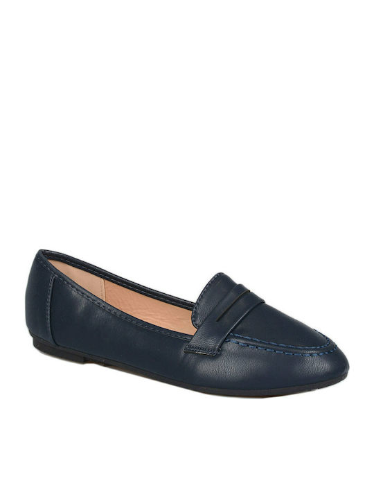 Famous Shoes Women's Loafers in Navy Blue Color