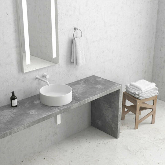 Karag LT3134 Επικαθήμενος Νιπτήρας Πορσελάνης 35.5x35.5x12cm White Matt Karag LT3134 Επικαθήμενος Νιπτήρας Πορσελάνης 35.5x35.5x12cm White Matt