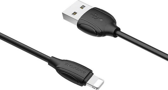 Borofone Regular USB to Lightning Cable Μαύρο 1m (Benefit)