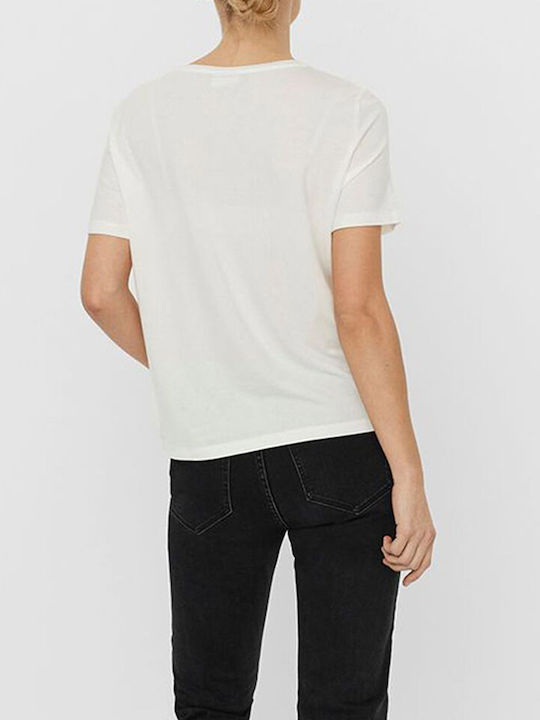 Vero Moda Γυναικείο T-shirt Λευκό