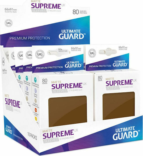 Ultimate Guard Game Accessory Supreme UX Sleeves Standard Matte Brown 80τμχ UGD010567