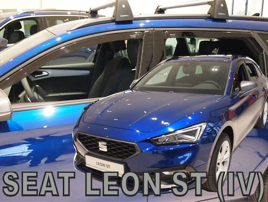 Heko Satz Windabweiser Vordere und Hintere Dark Fime für Seat Leon 4Stück