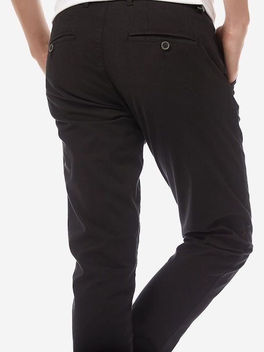 Trousers Chino Elastic in Slim Fit Black