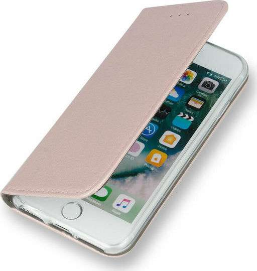 Forcell Smart Magnetic Book Δερματίνης Ροζ Χρυσό (Redmi Note 8 Pro)