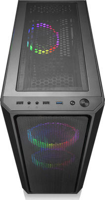 Raijintek Ponos MS4 Gaming Midi Tower Κουτί Υπολογιστή με Πλαϊνό Παράθυρο Μαύρο