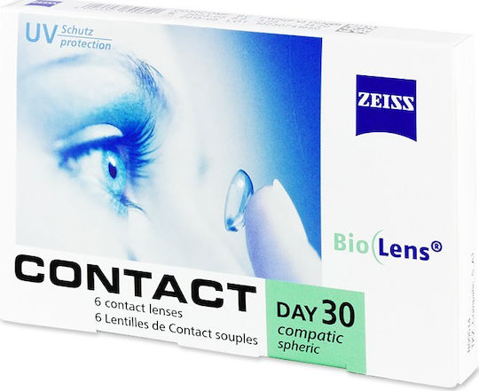 Zeiss Contact Day 30 Compatic Spheric 6 Lunar Lentile de Contact Hidrogel cu Protecție UV
