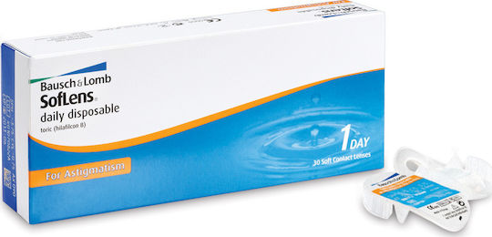 Bausch & Lomb Soflens Daily Disposoble Toric 30 Ημερήσιοι Αστιγματικοί Φακοί Επαφής Υδρογέλης