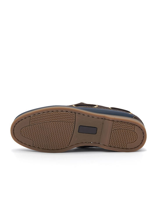 Men's Leather Boat Shoes Blue
