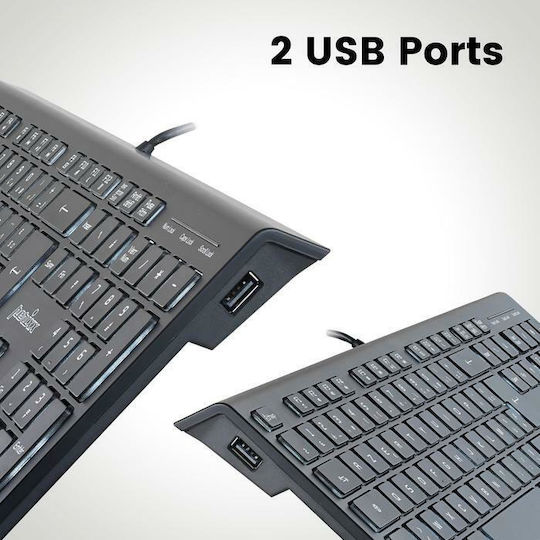 Perixx PERIBOARD-324 - Backlit Πληκτρολόγιο Αγγλικό US