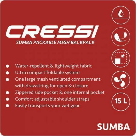 CressiSub Sumba Geantă 15lt Albastru deschis