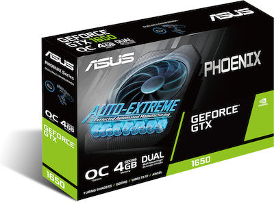 Asus GeForce GTX 1650 4GB GDDR6 Phoenix OC Κάρτα Γραφικών