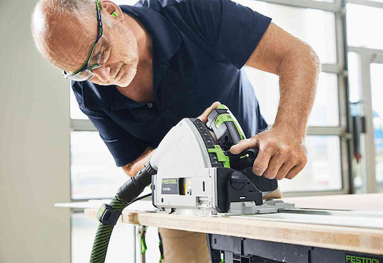 Festool TS 55 FEBQ-PLUS-FS Plunge Circular Saw 1200W with Speed Control and with Dust Extraction System