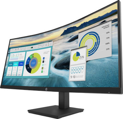 HP P34hc G4 Ultrawide VA Gebogen Monitor 34" QHD 3440x1440 mit Reaktionszeit 5ms GTG