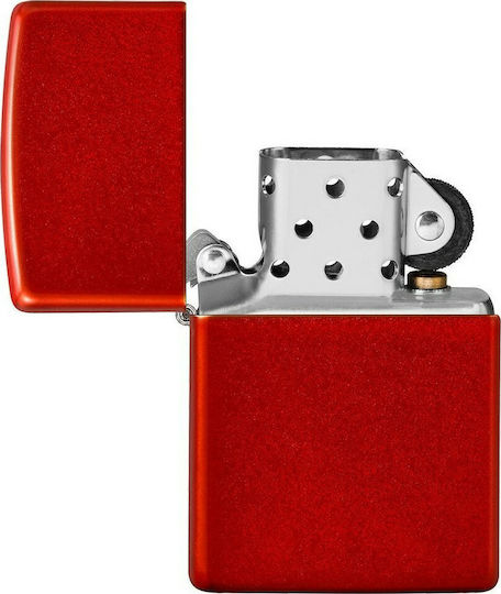 Zippo Класически Ветроустойчив Запалка Пламък Металик Червен Матиран