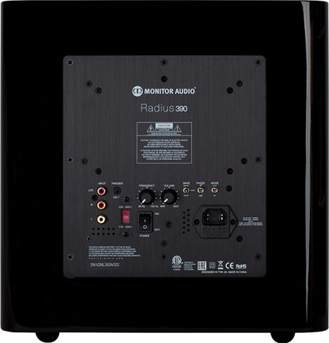 Monitor Audio Radius 390 Autoîntăritor Subwoofer cu Difuzor 10" 200W Negru lucios