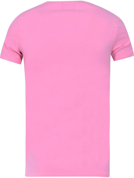 Paco & Co Herren T-Shirt Kurzarm Rosa