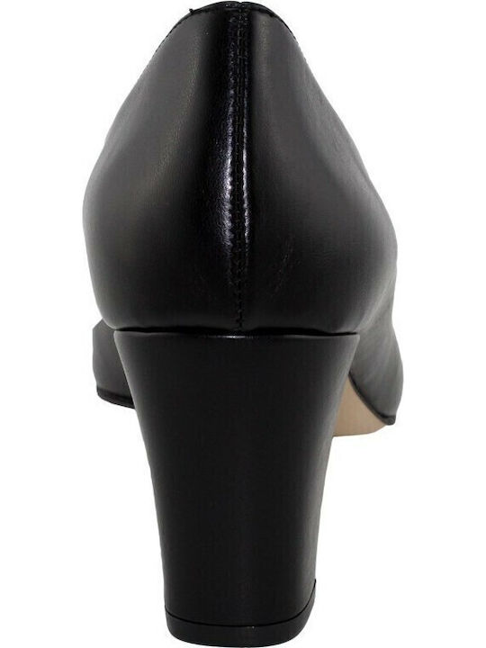 Pumps mit Chunky mittelhohem Absatz Schwarz