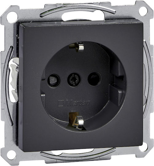 Schneider Electric Single Power Safety Socket Anthracite