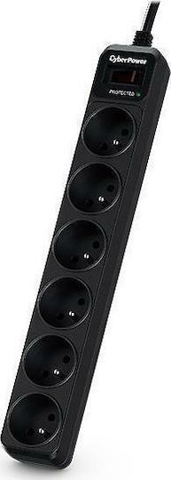 CyberPower Power Strip with Surge Protection 6 Positions with Switch and Cable 1.8m