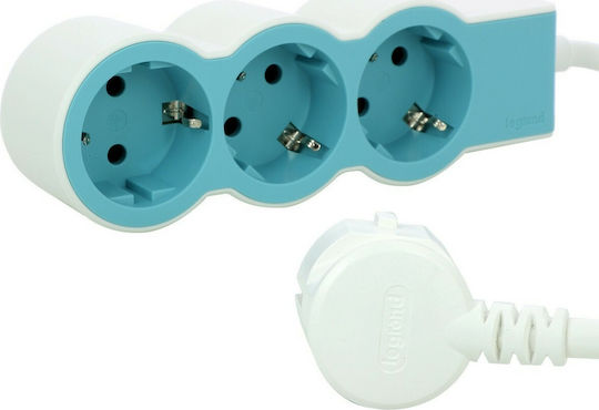 Legrand Power Strip 3 Positions with Cable 1.5m Blue