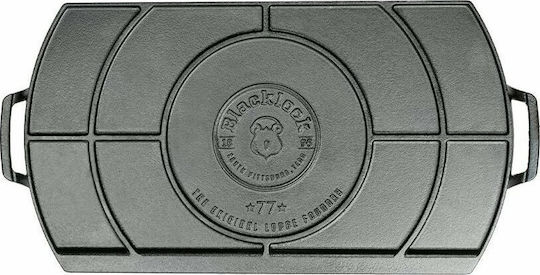 Lodge Blacklock Non-Stick Baking Plate Double Sided with Cast Iron Flat & Grill Surface 51.3x25.4x3cm
