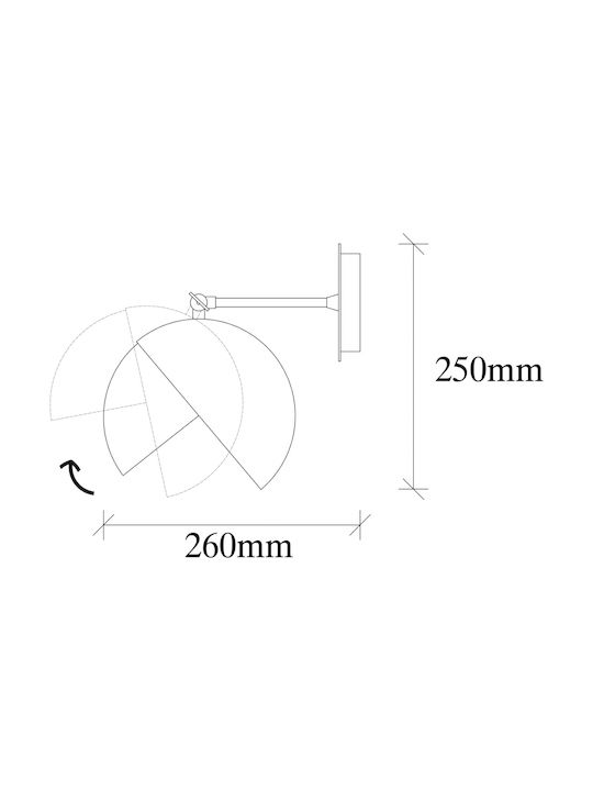 HomeMarkt Berceste Modern Lamp Wall with Socket E27 Black 20x25x20cm