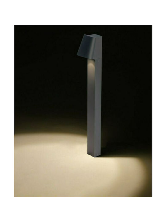 Aca Outdoor Small Post Lamp Built-In Led Gray