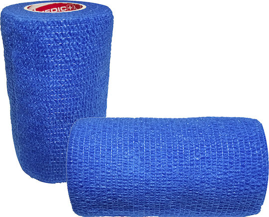 Medicin Elastic Cohesive Bandage 10cm x 4.5m Blue