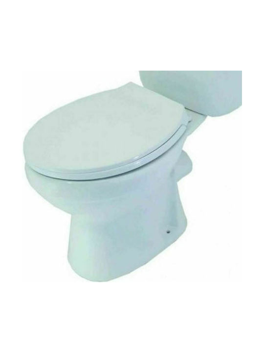 Gloria Rea Floor-Standing Toilet with Floor Trap White