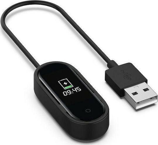 Кабел за зареждане 20cm Зарядно за Mi Band 3/Mi Smart Band 4 - Ми Банд 3/Ми Смарт Банд 4 Черен