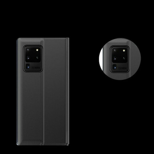 Hurtel Sleep Case Book Synthetic Leather Black (Galaxy A72)