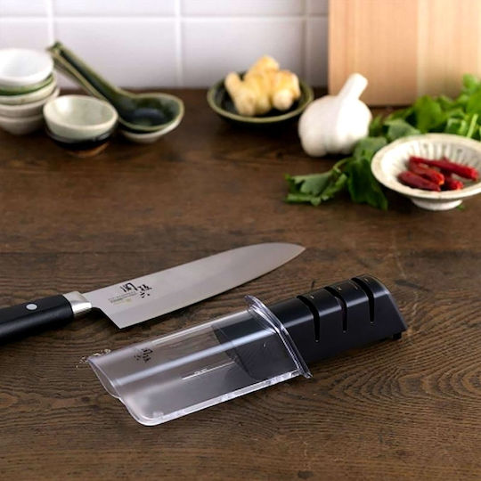 Kai Seki Magoroku Handheld Knife Sharpener with 3 Levels 13.8x5.1x5.7cm