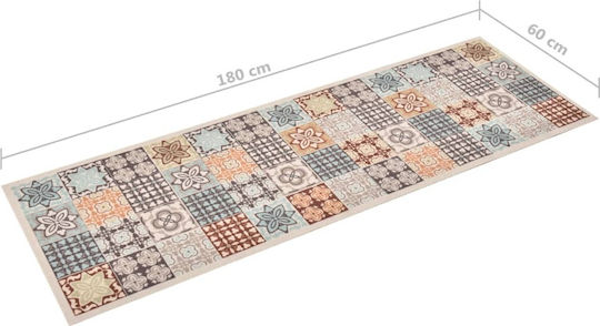vidaXL Mosaic Kitchen Mat Runner with Anti-slip Underlay Multicolour 60x180εκ.