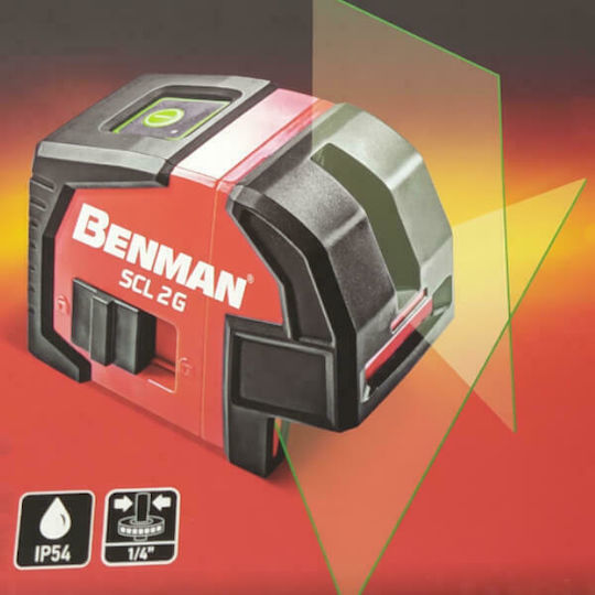 Benman SCL 2G Αυτορυθμιζόμενο Γραμμικό Αλφάδι Laser Πράσινης Δέσμης με Εύρος Εργασίας 20m