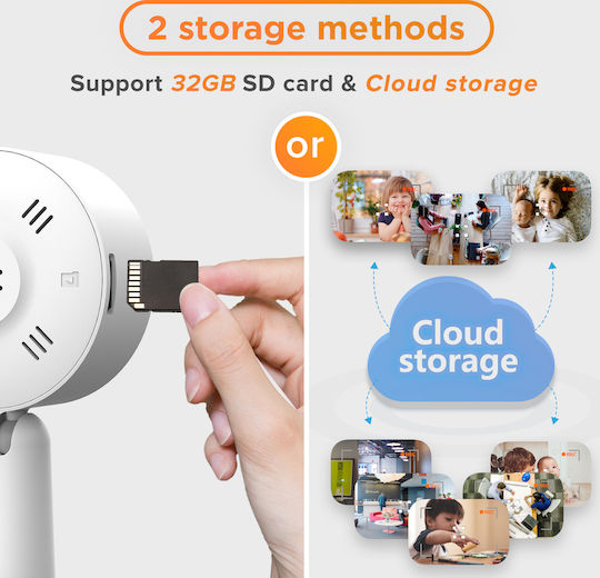 Laxihub M4-TY IP Камера за наблюдение Wi-Fi Full HD 1080p с Двупосочна Комуникация и Обектив 3.6мм