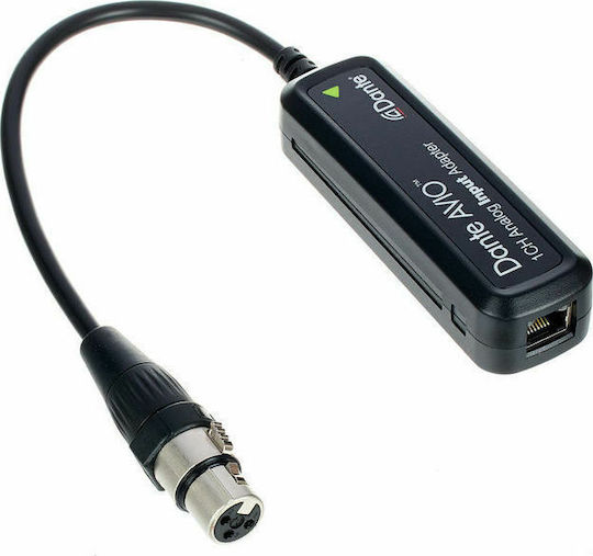 Dante AVIO Analog Input Конвертор XLR женски към RJ-45 женски Черен 1бр