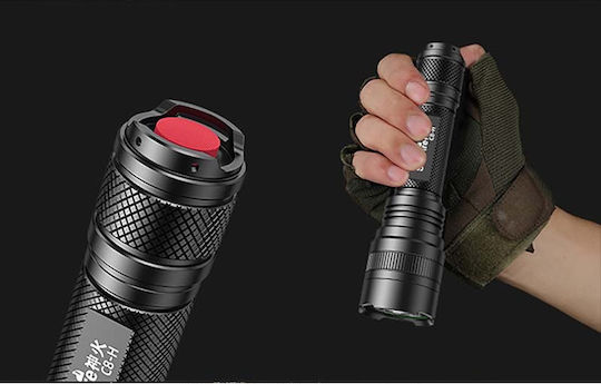 Superfire Rechargeable Flashlight LED IP46 with Maximum Brightness 1200lm Black