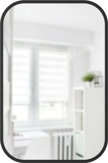 Umbra Hub Oglindă de Perete cu Negru Ramă din Metalic 91x61cm 1buc