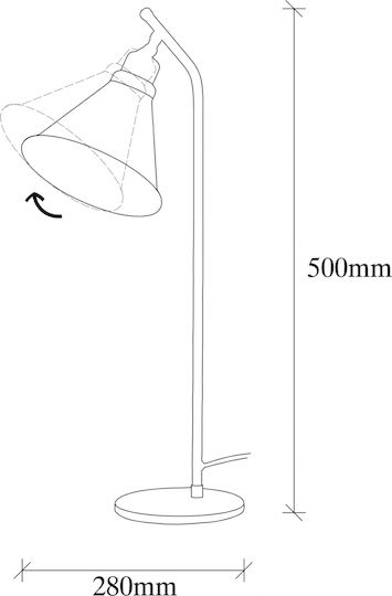 HomeMarkt Dekorative Lampe mit Fassung für E27 Lampe Schwarz