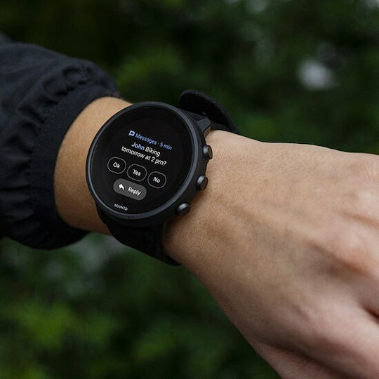 Suunto 7 Титан 50мм Водоустойчив Смартчасовник с Пулсомер (Matte Black Titanium)