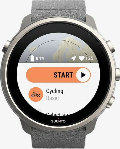 Suunto 7 Titanium 50mm Waterproof Smartwatch with Heart Rate Monitor (Stone Gray Titanium)
