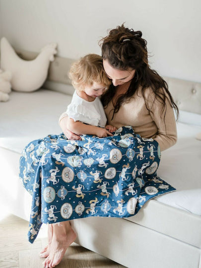 La Millou Decke Wickeltücher für Kinderzimmer Boho Coco Samt Khaki 80x100cm