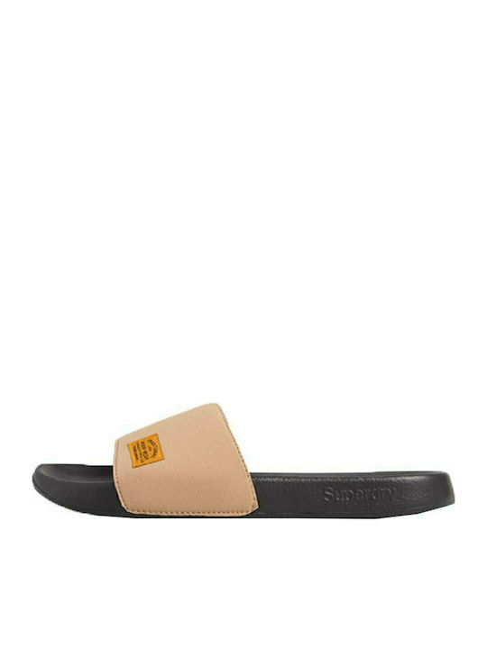 Superdry Ripstop Pool Slides σε Μπεζ Χρώμα